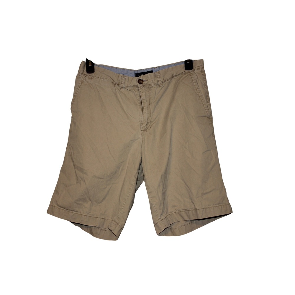 Tommy Hilfiger Men Khaki Chino Shorts Flat Front Size 34 Casual Summer